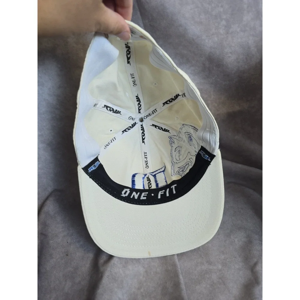 Duke Blue Devils Top Of The World Hat Cap Size M/L One-Fit Flex Cream Blue NCAA